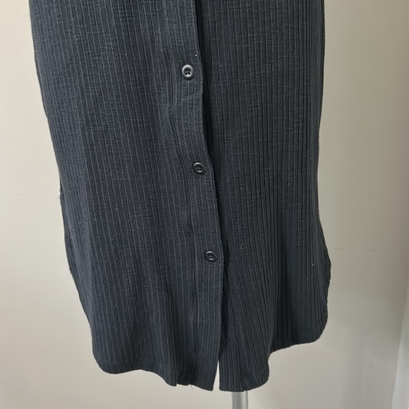 Daily Practice by Anthropologie Ribbed Midi Dress Black Pullover Sz XS NEW - Picture 8 of 14
